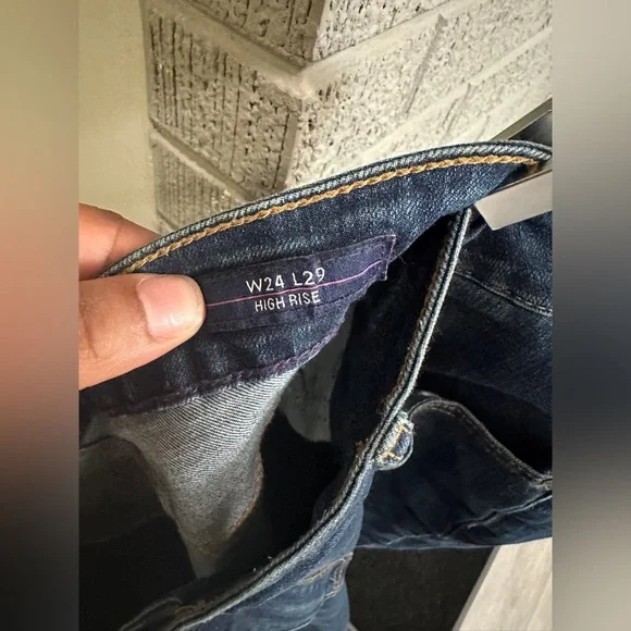 Vigoss Women's High Rise Jeans - Dark Blue - Picture 3 of 4